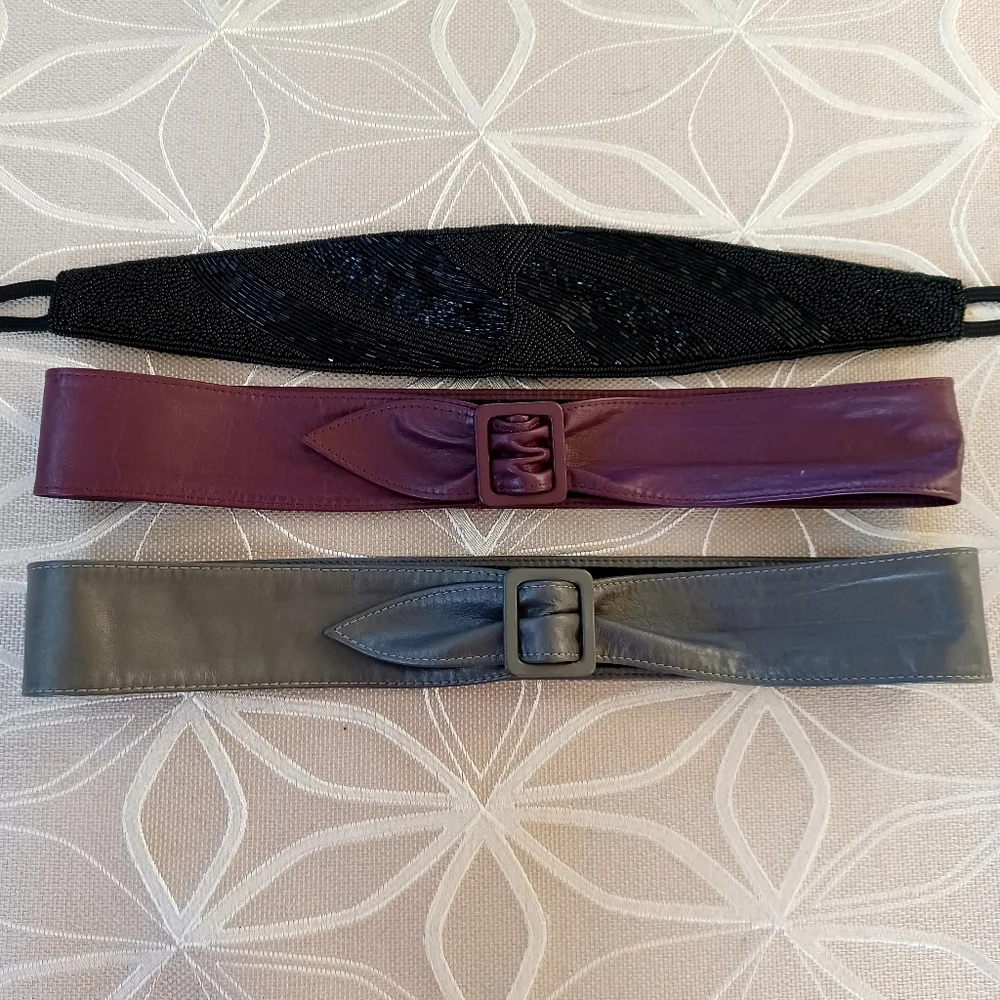Bundle 80's- 90's Leather Belts!!